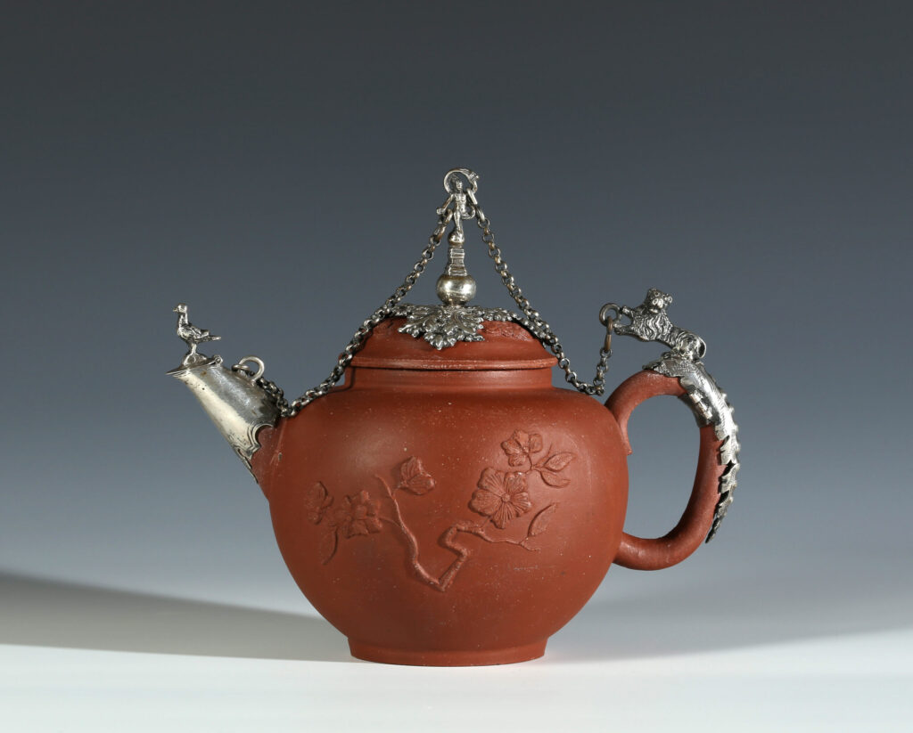 ARY DE MILDE SILVER-MOUNTED TEAPOT