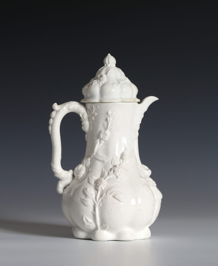 A CHELSEA TEAPLANT COFFEE POT AND A COVER Designed by Nicholas Sprimont