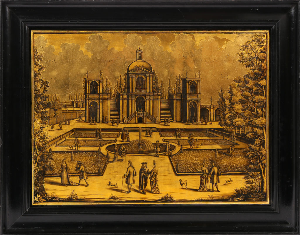 A REVERSE-GLASS PAINTING Attributed to Daniel Preissler