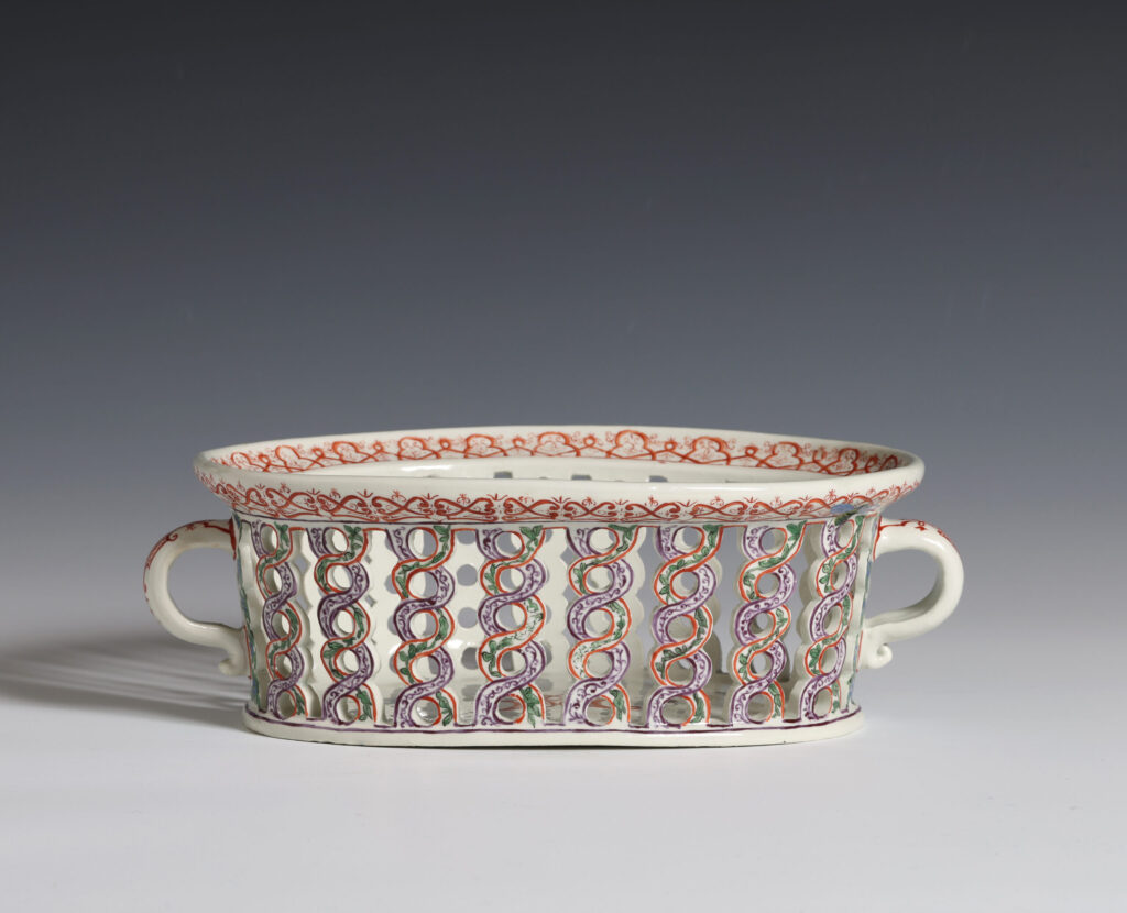 A DUPAQUIER OVAL PIERCED BASKET