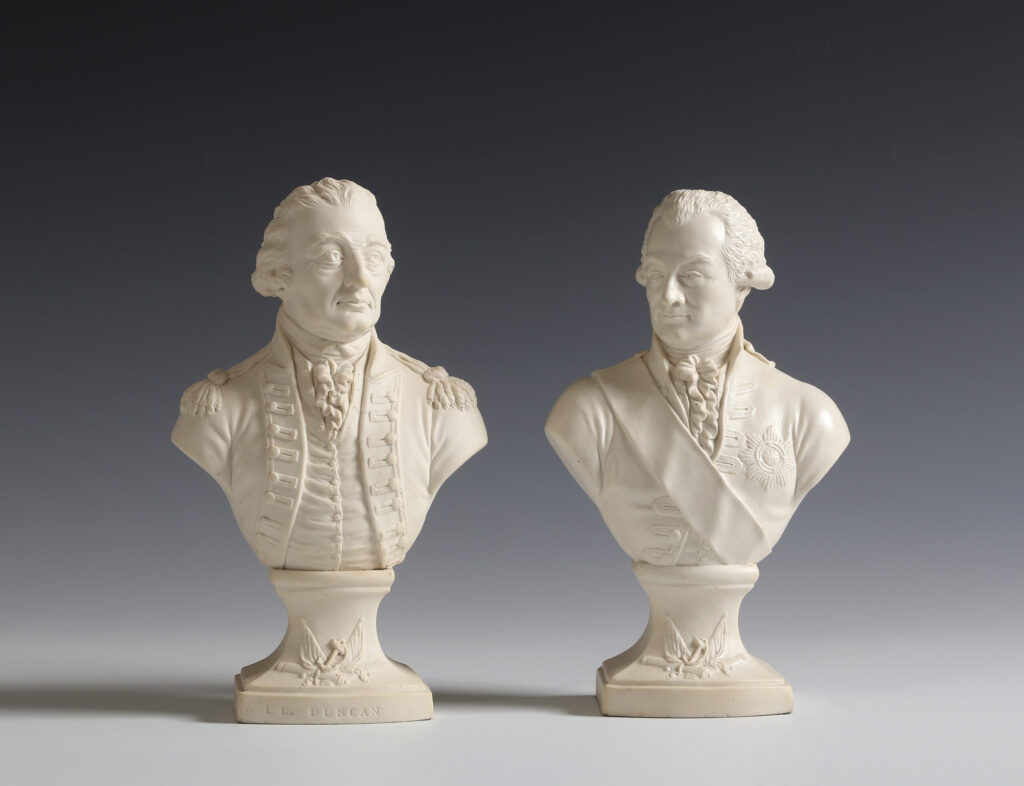 A PAIR OF BUSTS OF ADMIRALS  LORD DUNCAN AND THE EARL St VINCENT