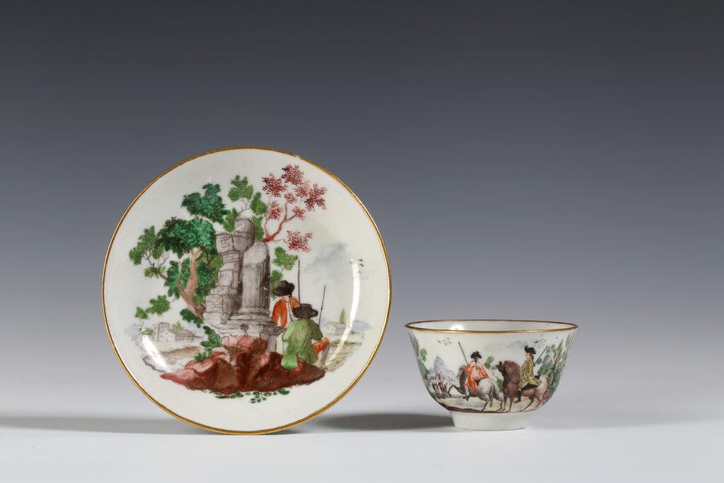 A LE NOVE TEABOWL AND SAUCER
