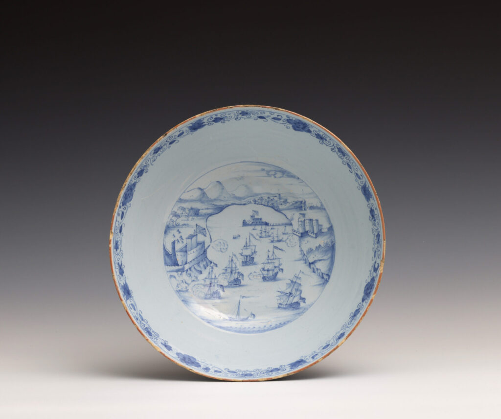 A BRISTOL DELFT PUNCH BOWL