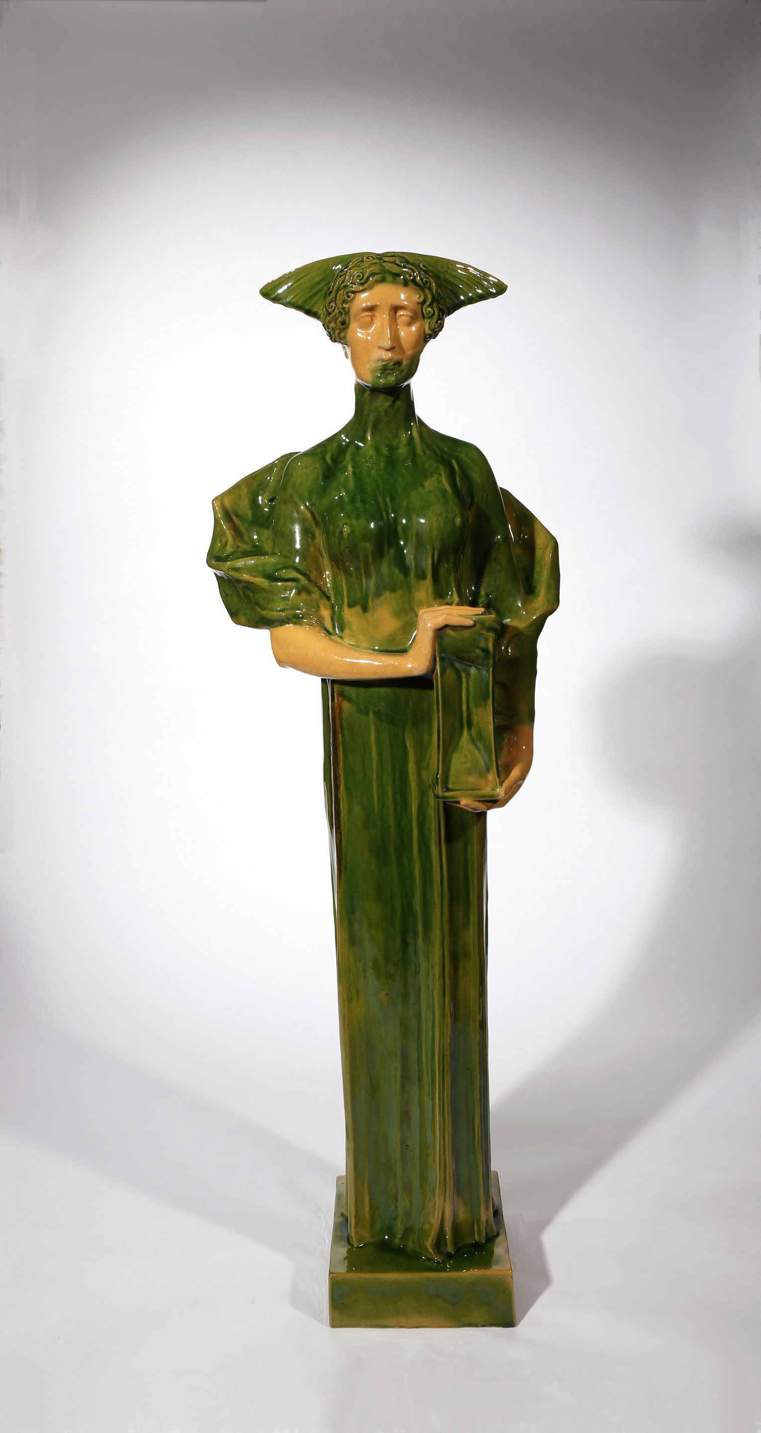 A Large Glazed Pottery Figure of Fate, By Michael Powolny