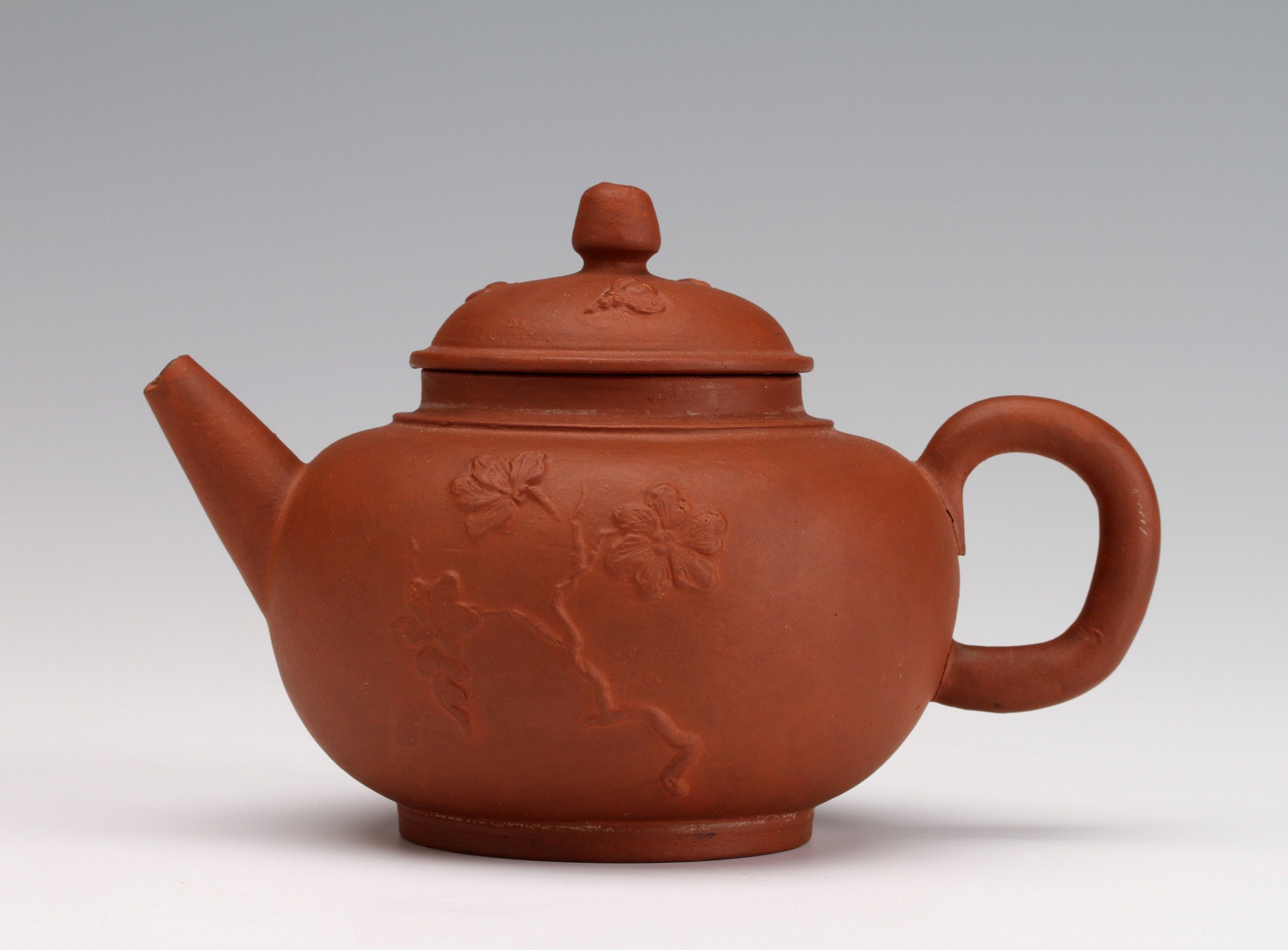 A Dutch Delft redware teapot