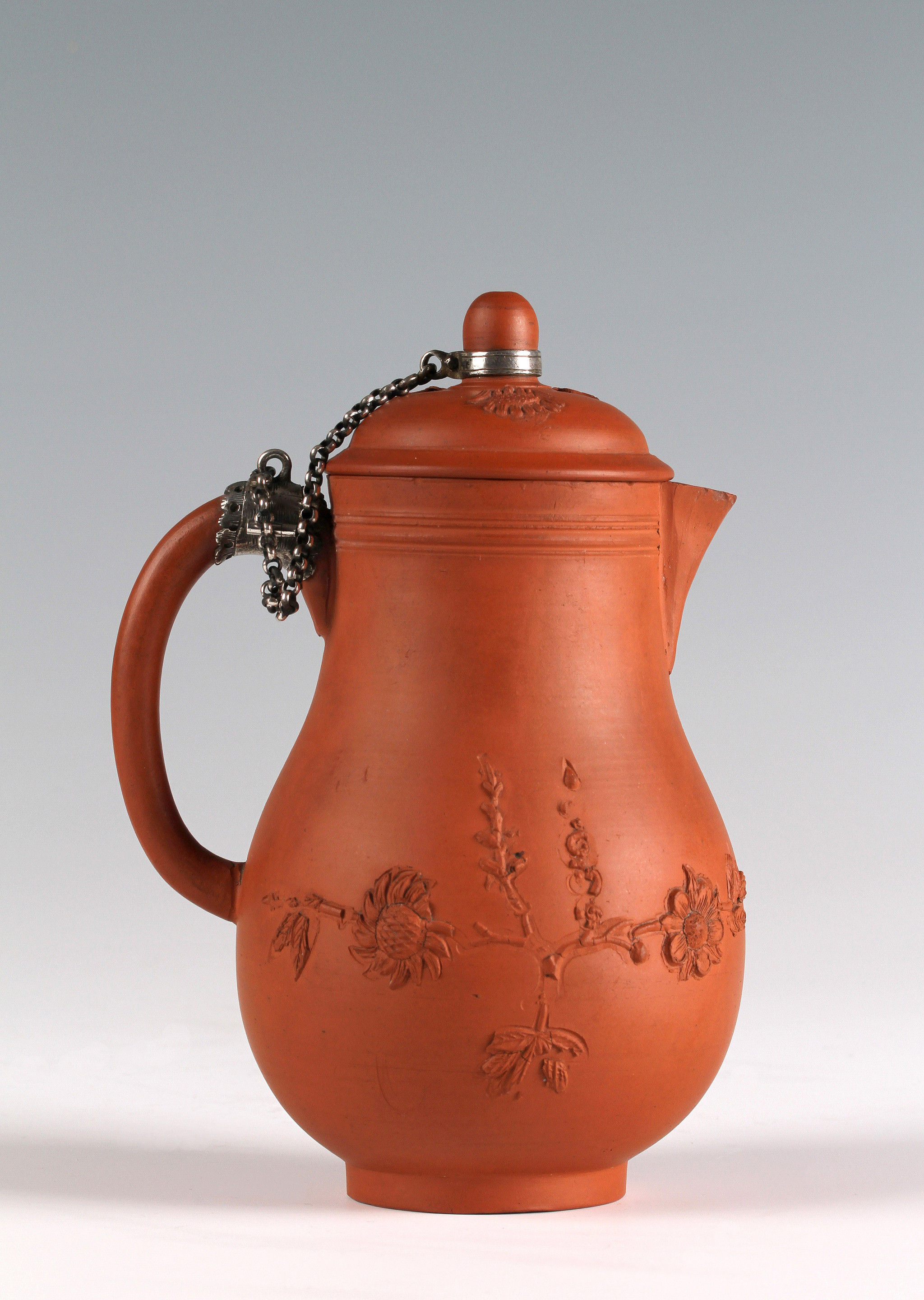 An Elers Brothers Silver-mounted Milk Jug and Cover, Staffordshire